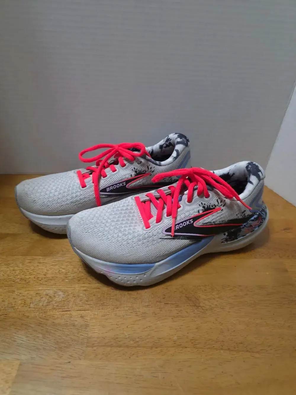 Women's Brooks Glycerin 21 Running Shoes Oyster Black Orchid Bouquet